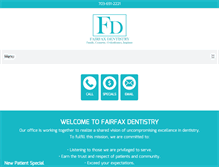 Tablet Screenshot of fairfaxdentistry.com